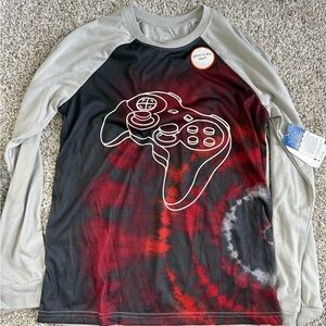 Wonder Nation Gray and Black Long Sleeve Shirt